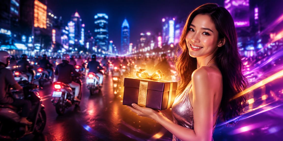 Khung cảnh casino ánh đèn neon tại thành phố Hồ Chí Minh