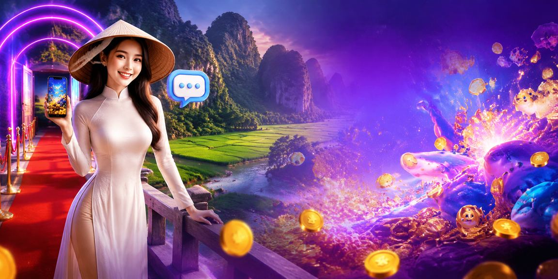 Khung cảnh casino di động tại Ninh Bình với ánh đèn neon rực rỡ về đêm